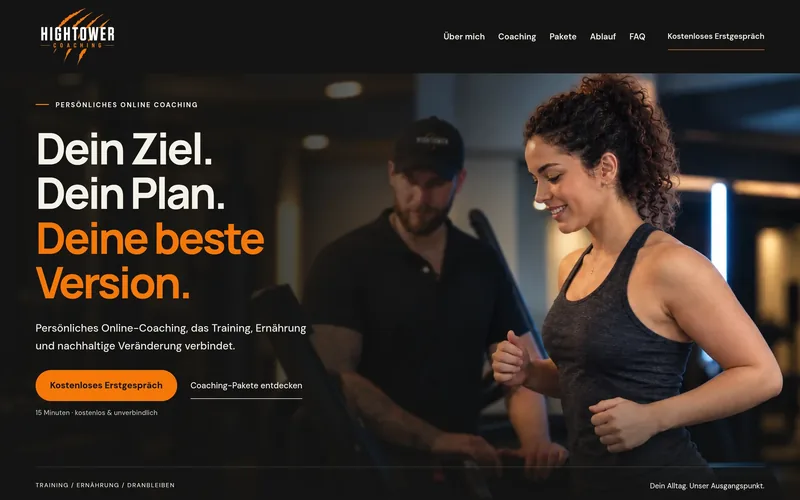 The Hightower Coaching website, built by JT Studio