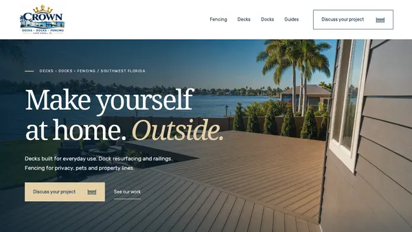 Crown Fence Co. website by JT Studio